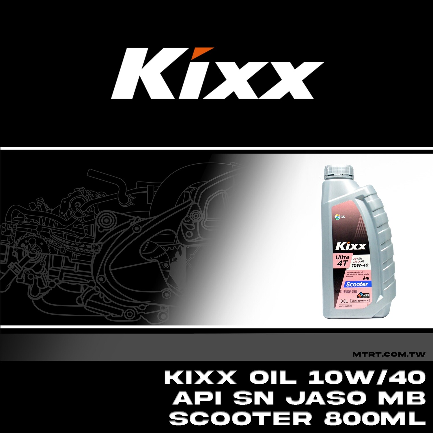 KIXX OIL 10W40 SCOOTER 800ML