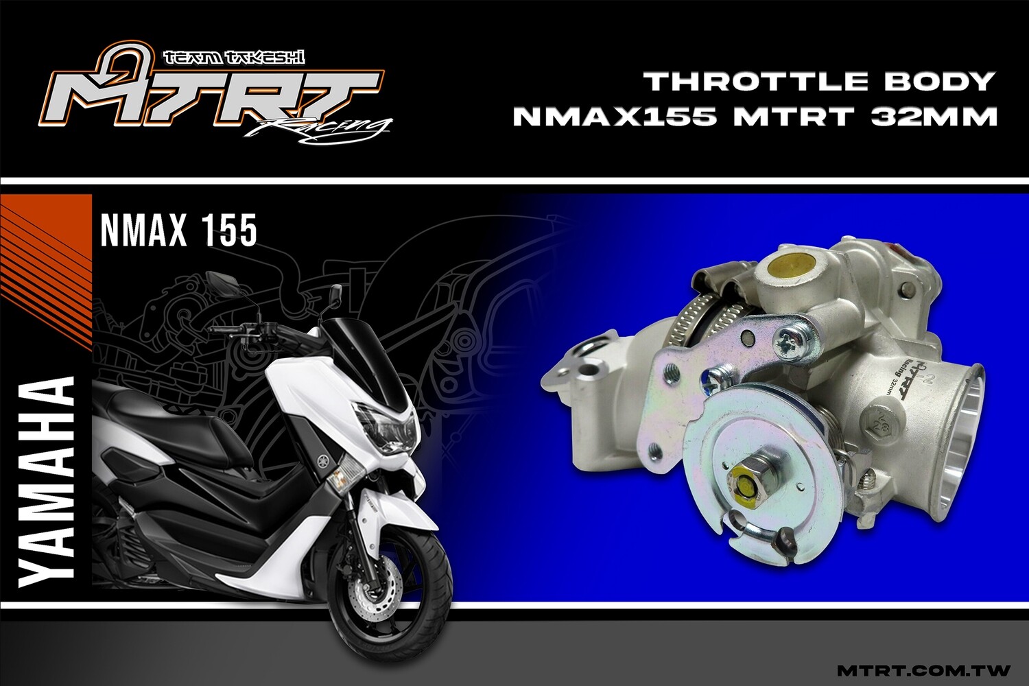 THROTTLE BODY NMAX155 32MM WITH MANIFOLD MTRT