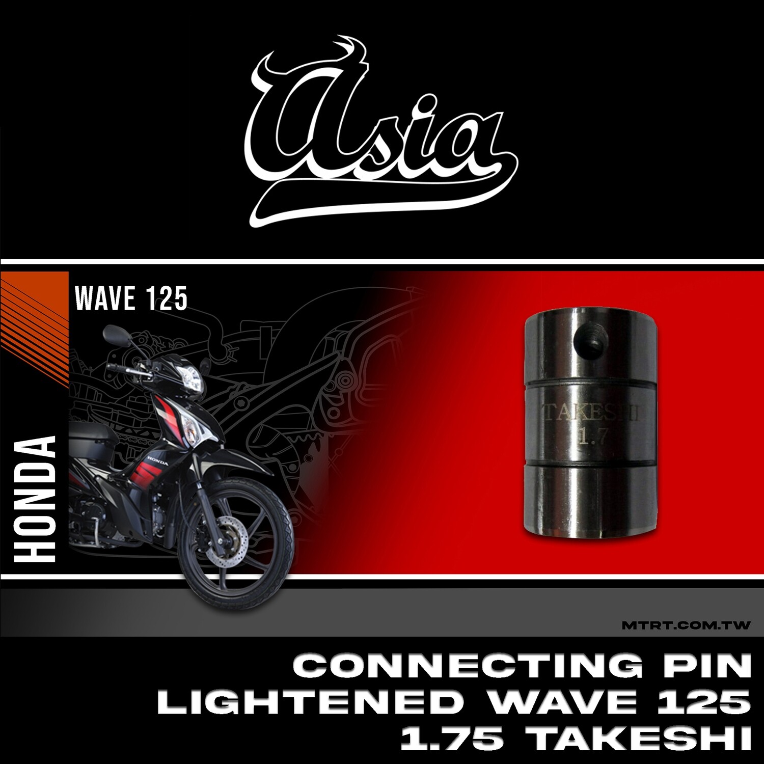 CONNECTING  PIN Lightened WAVE125 1.75 WAVE125 TAKESHI