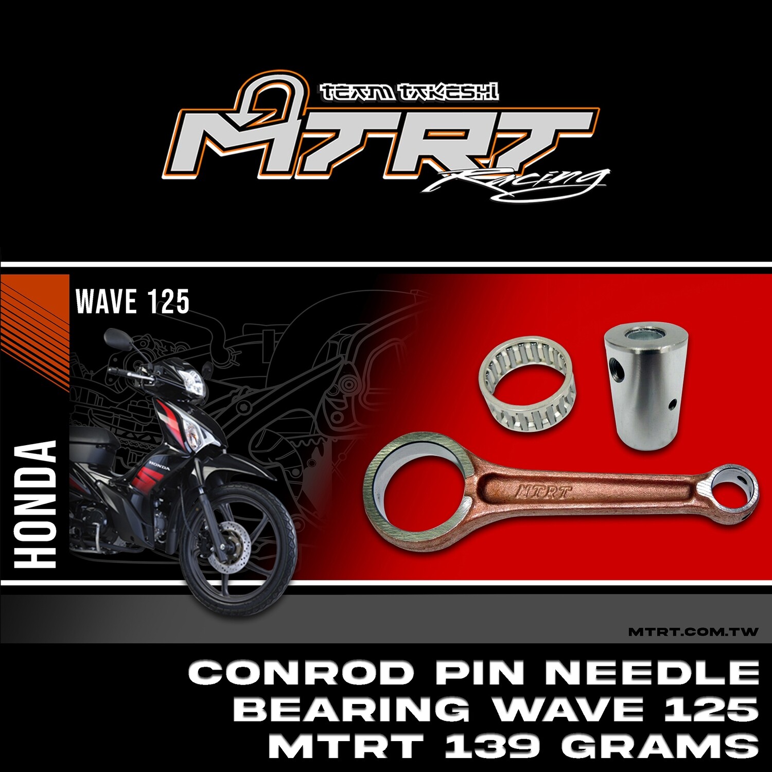CONROD PIN Needle BEARING WAVE125 MTRT 139grams