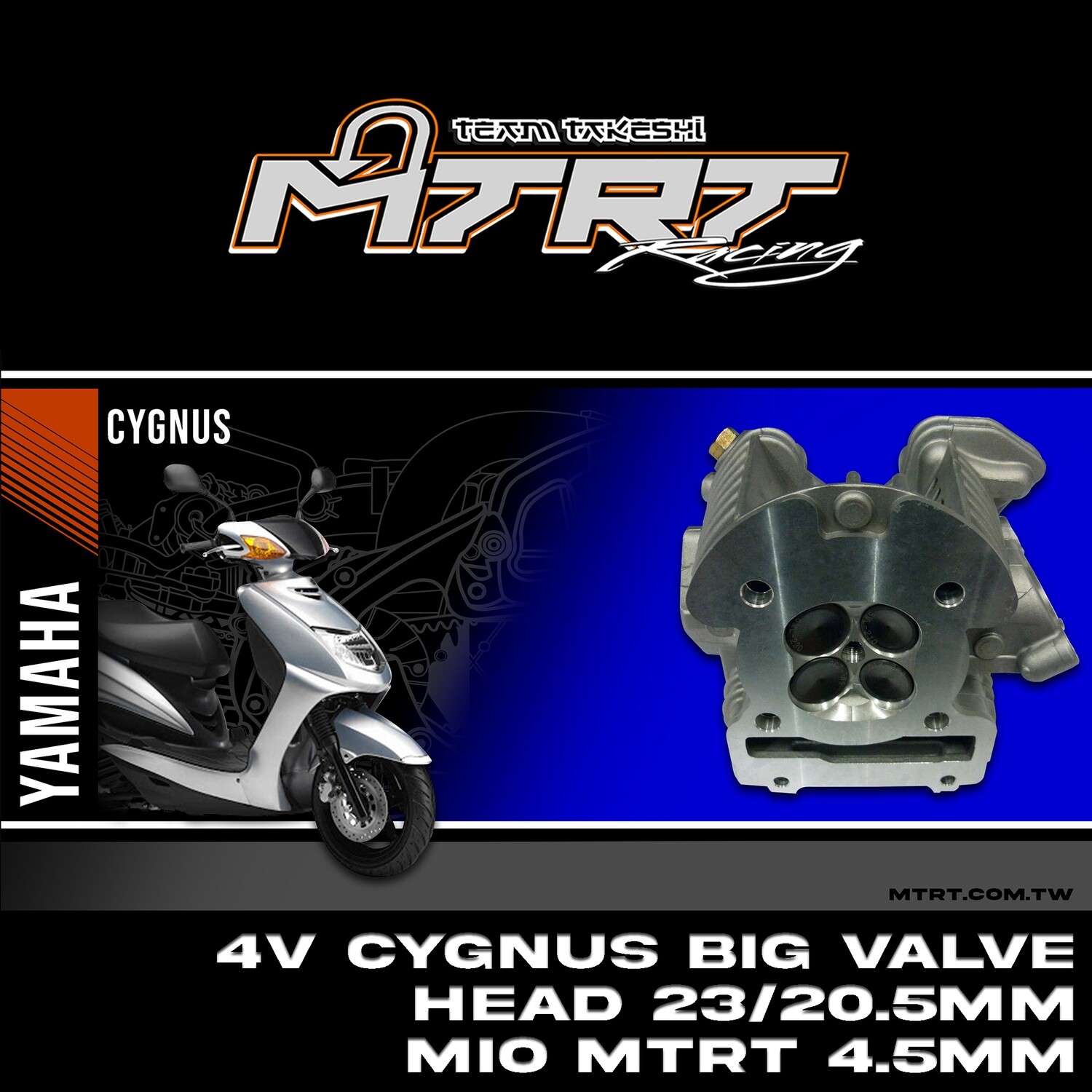 4V Cygnus BIG VALVE HEAd 23/20.5MM MIO MTRT 4.5mm valve spring only