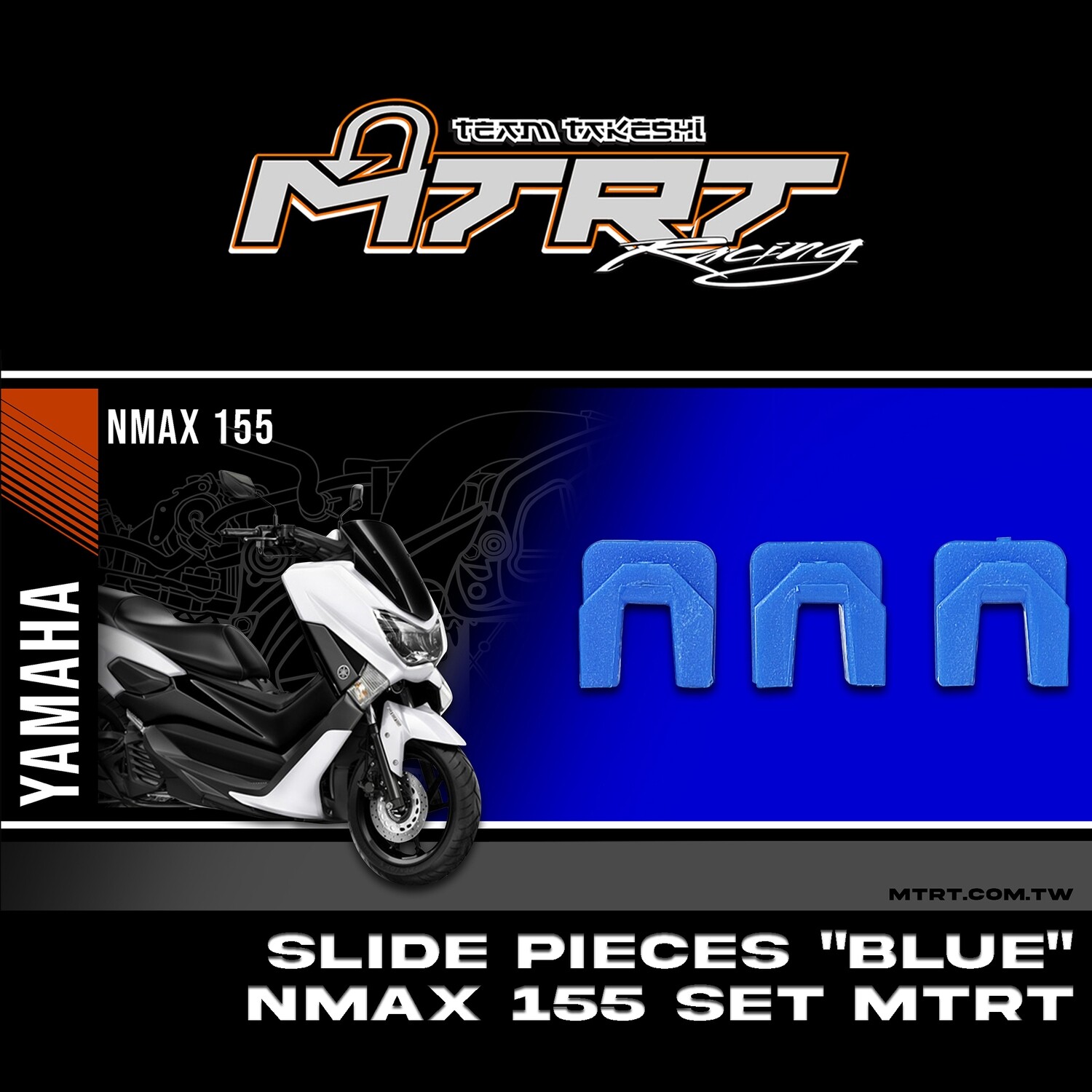 SLIDE PIECES "blue"  NMAX155/AEROX155 Set MTRT