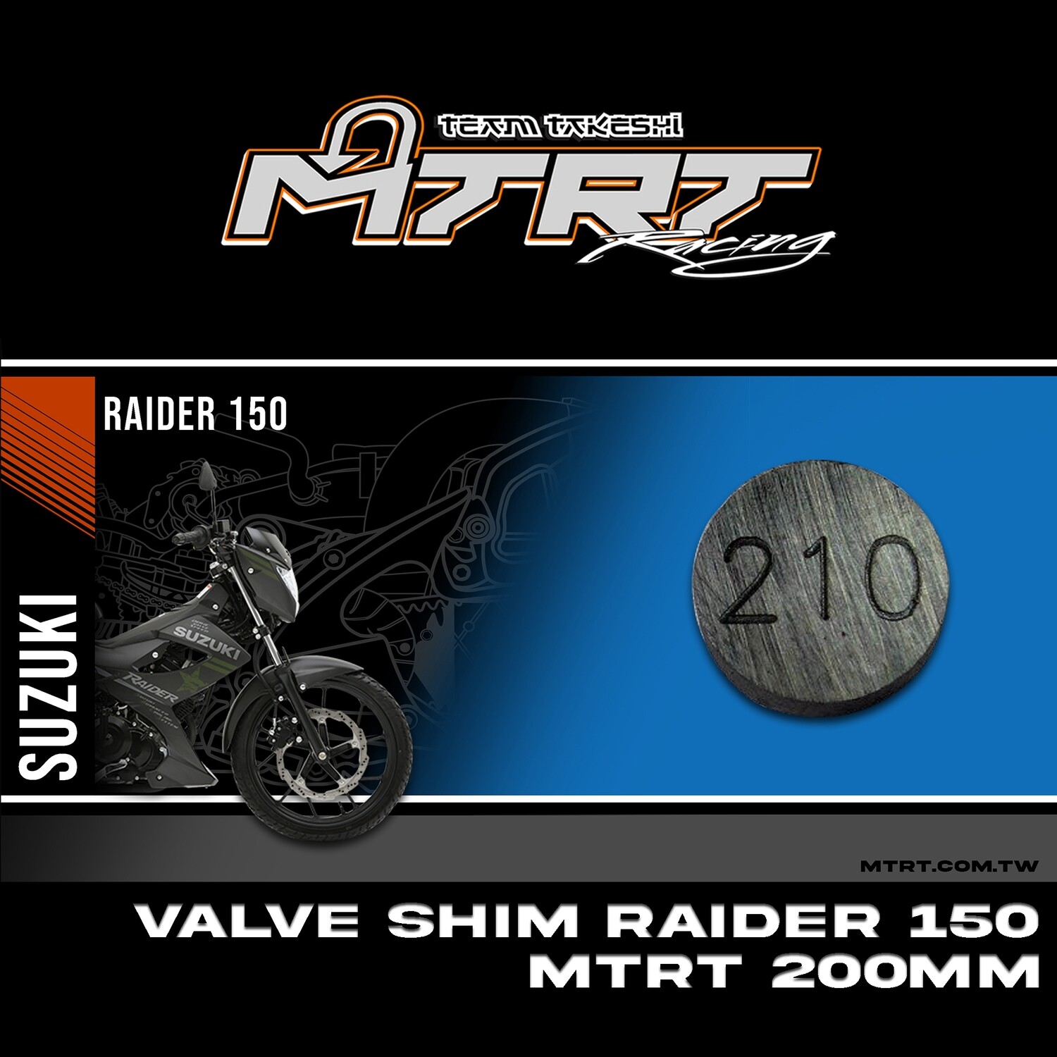 valve shim raider 150