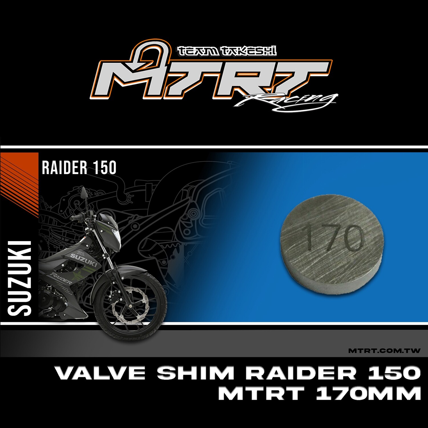 VALVE SHIM RAIDER150CBR MTRT 170mm M-Op1