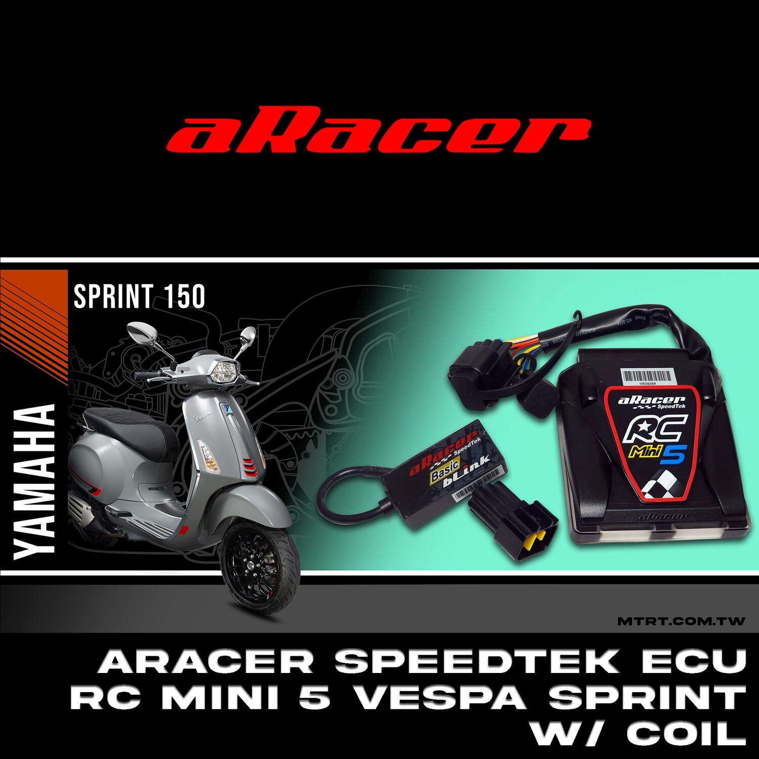 ARACER speedtek ECU RC Mini 5 VESPA SPRINT WITH ARACER  COIL