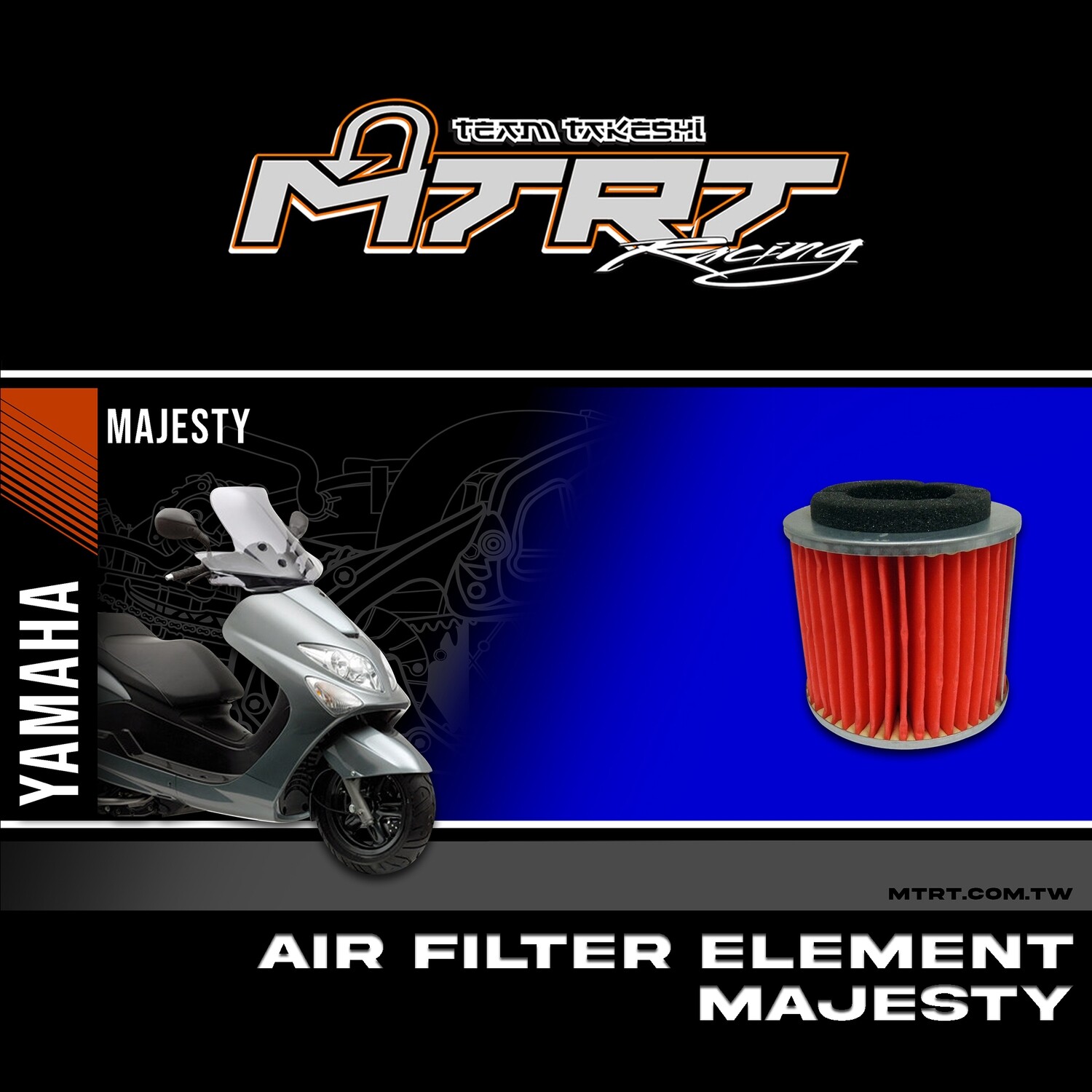 AIR FILTER ELEMENT FUZZY-MAJESTY-SVMAX DS