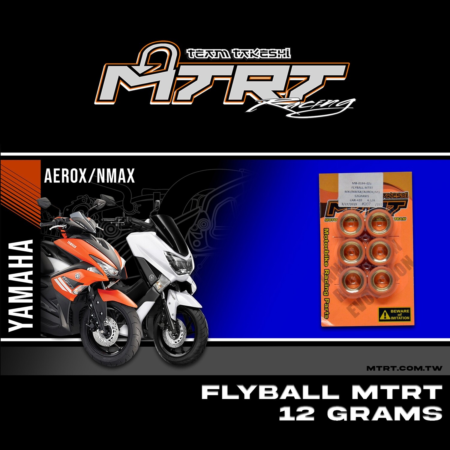 FLYBALL 12G MXi/Majesty/Mioi125/Souli125/NMAX/AEROX MTRT
