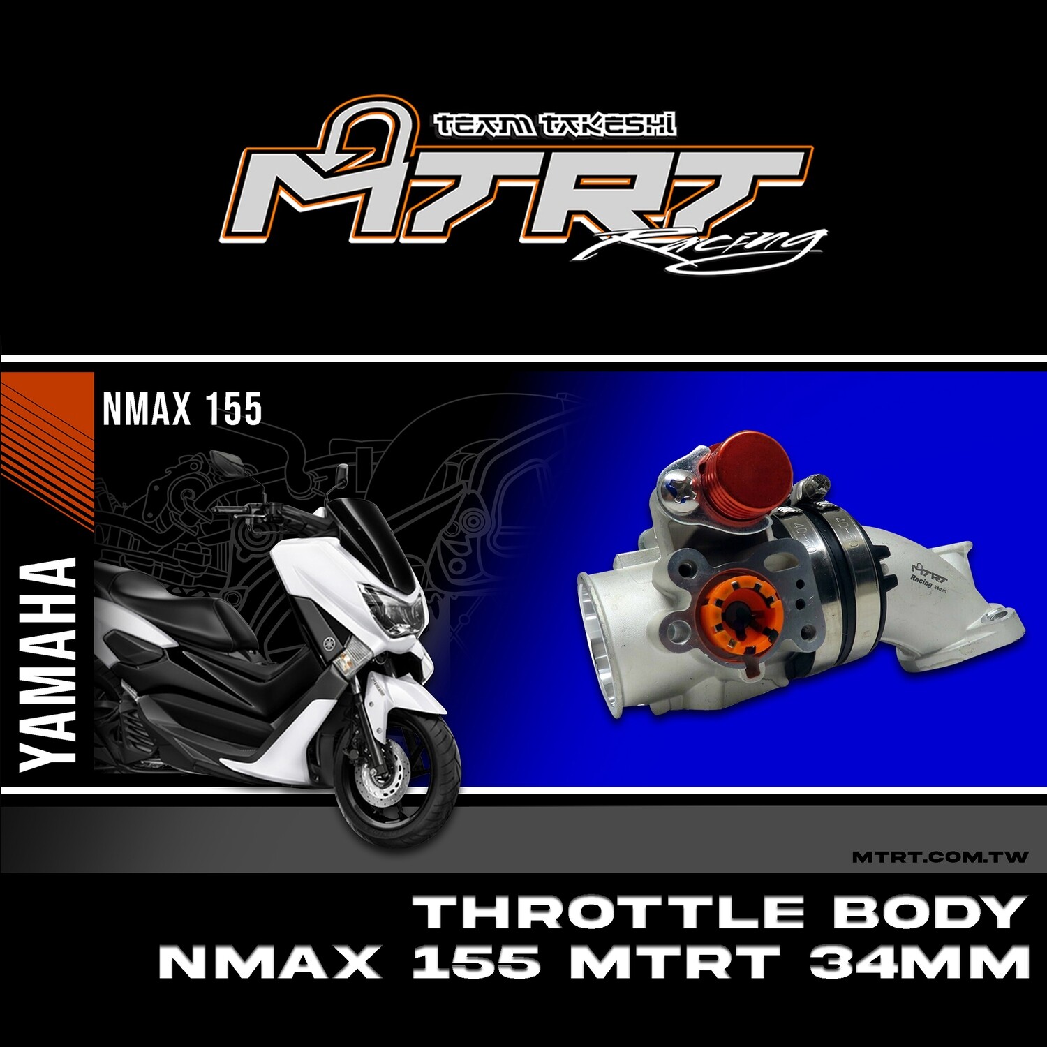 THROTTLE BODY NMAX155 34MM w/out MANUAL ISC MTRT