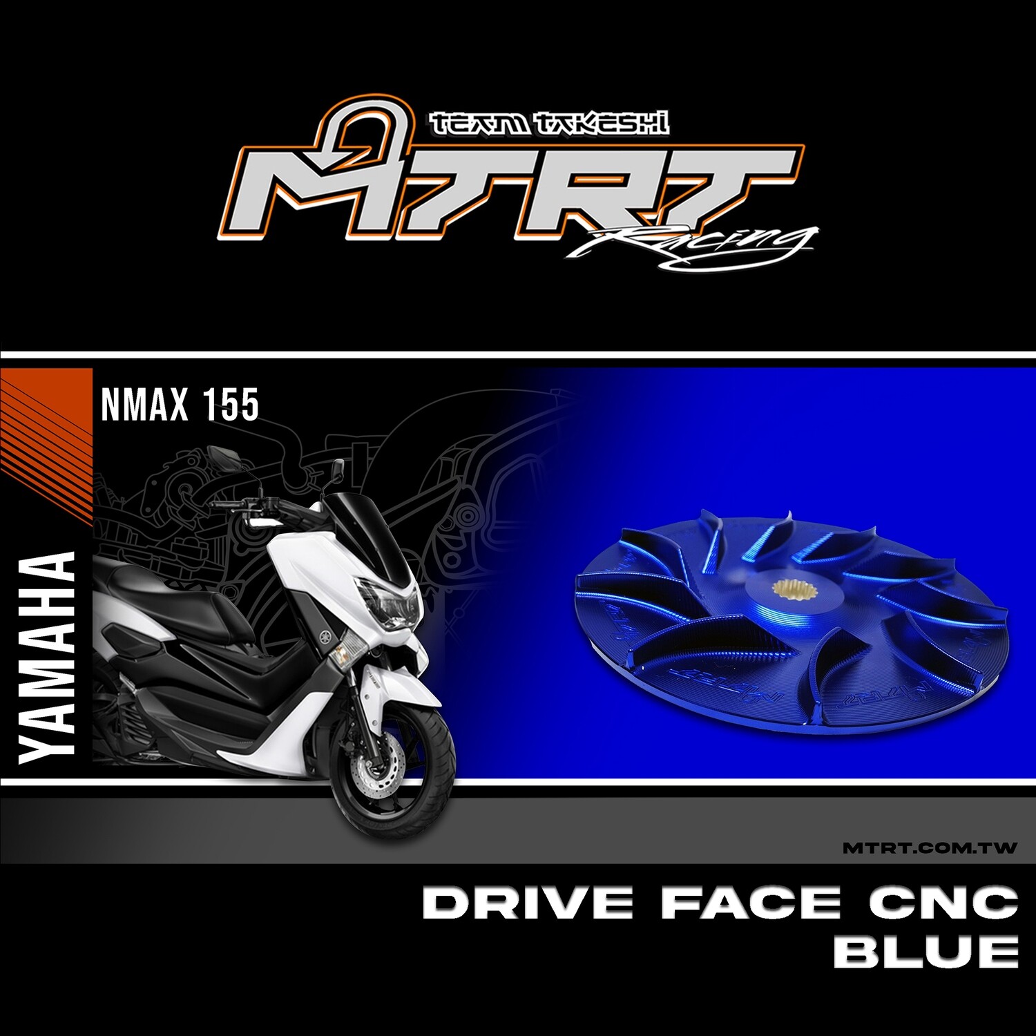 DRIVE FACE CNC NMAX155 MTRT BLUE 3