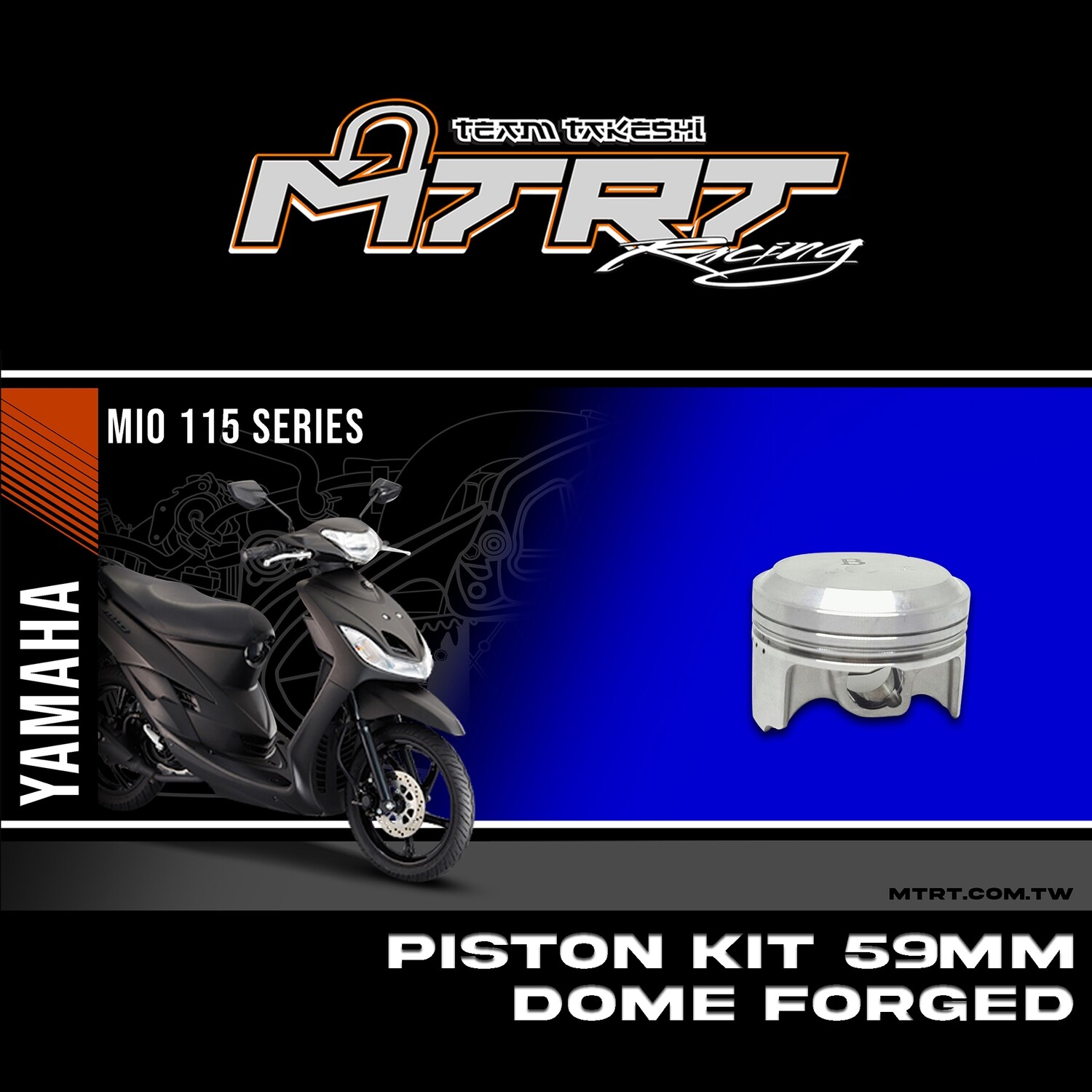 PISTON KIT 59MM DOME FORGED