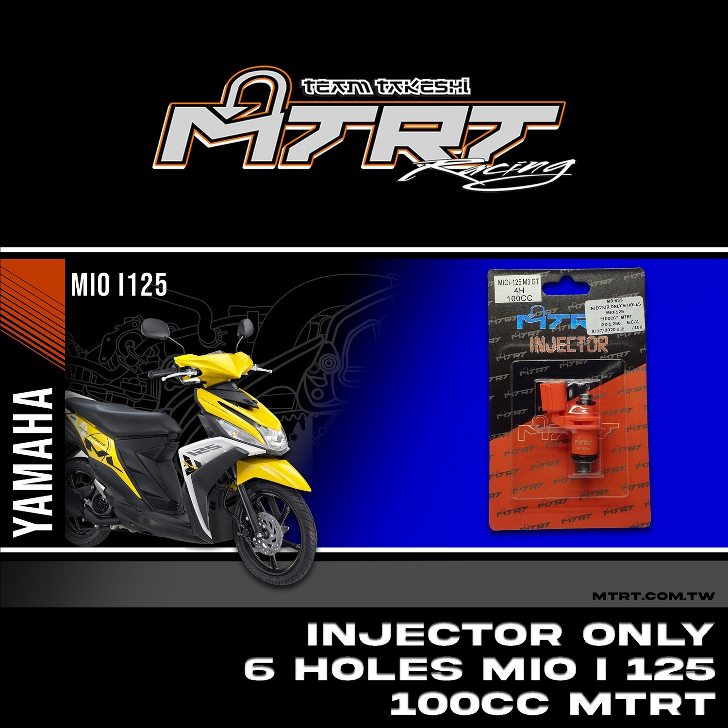 INJECTOR ONLY 4HOLES  m3/ aerox /nmax2020  100CC MTRT