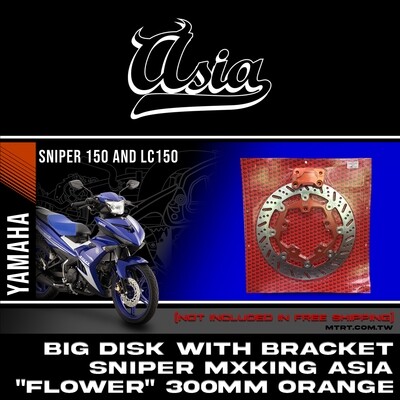 BIG DISK SNIPER Mxking ORANGE 300MM w/bracket  ASIA "FLOWER"