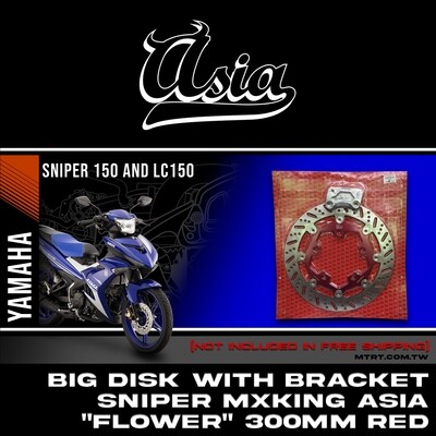 BIG DISK SNIPER Mxking RED 300MM with Bracket  ASIA "FLOWER"