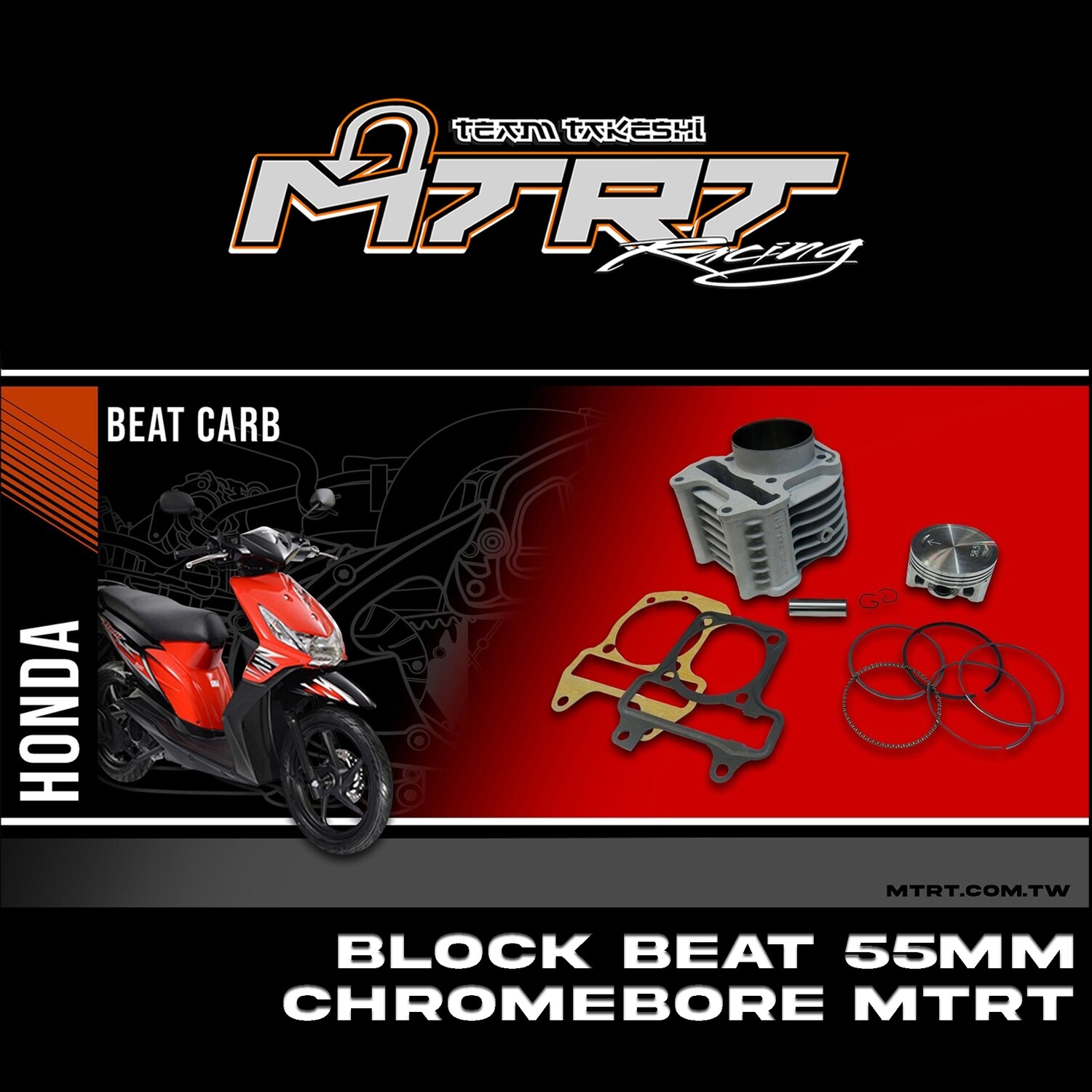 BLOCK BEAT 55MM   CHROMEBORE  FORGED MTRT