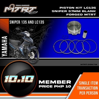 PISTON KIT LC135/SNIPER150 57MM BLANK FORGED MTRT