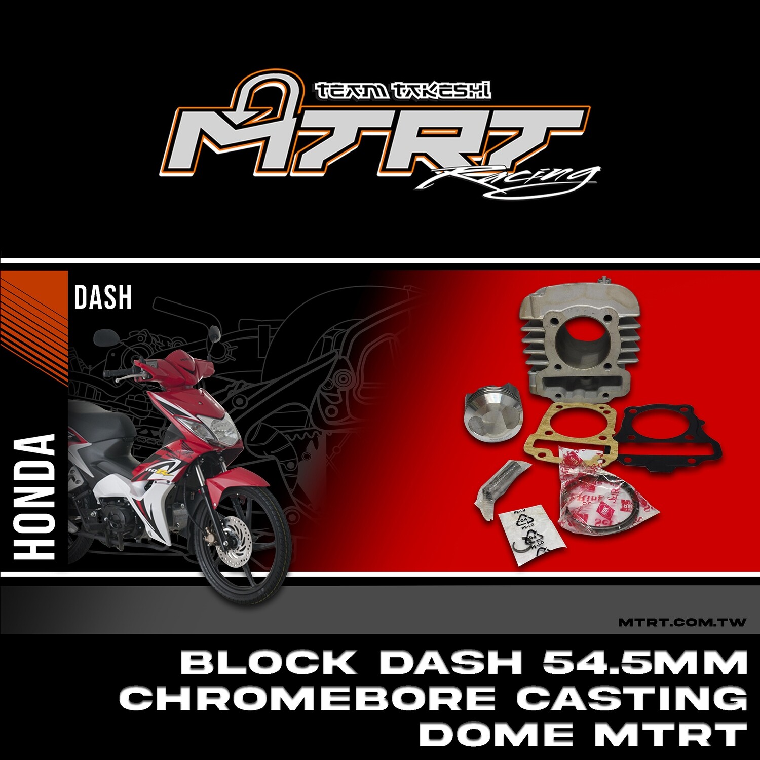 BLOCK DASH 54.5MM Chromebore Casting  MTRT
