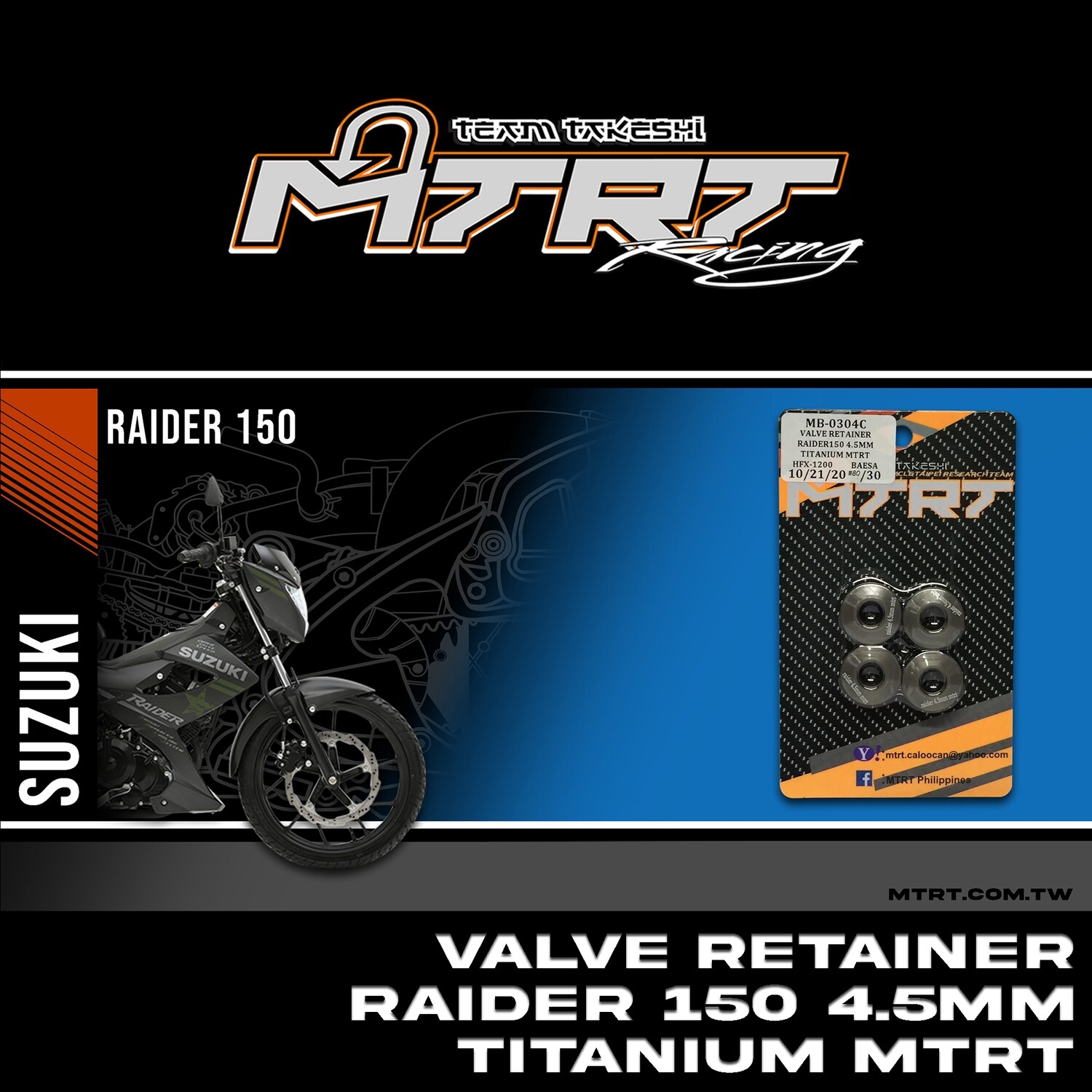 Valve Retainer Raider150 4.5mm titanium MTRT