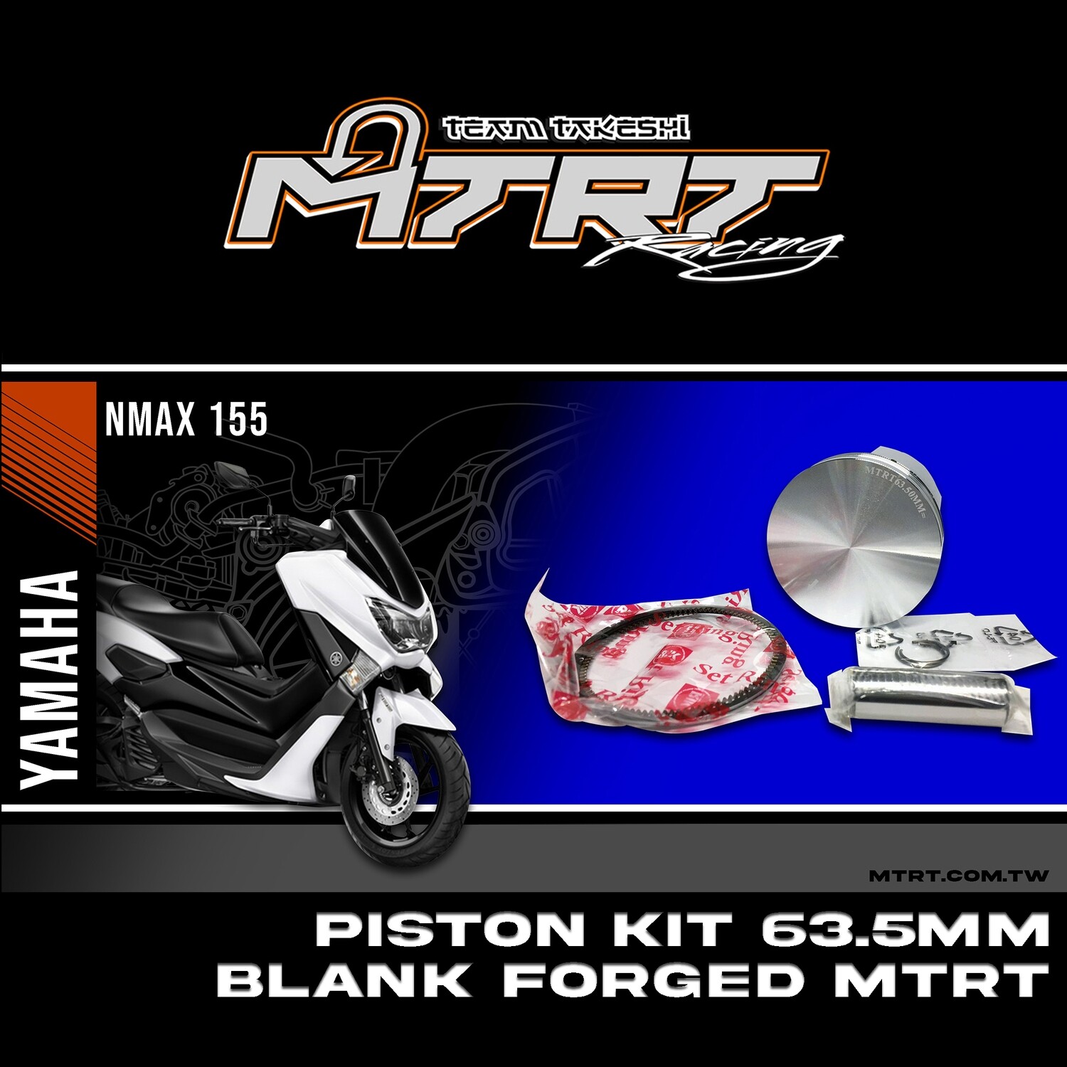 PISTON KIT 63.5mm Blank Forged MTRT