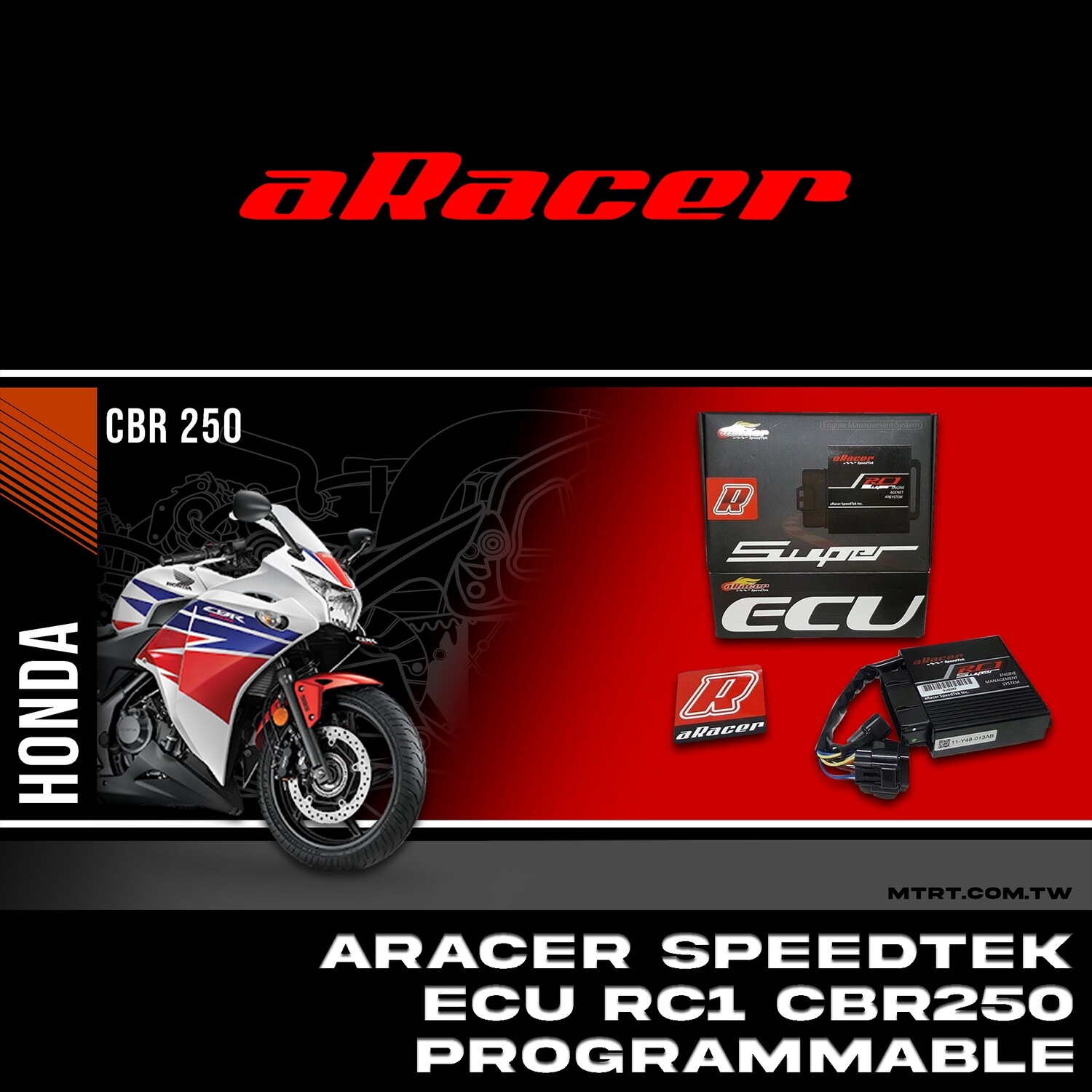 (SUO5018) ARACER SPEEDTEK ECU RC1 SUPER PROGRAMMABLE (Honda CBR250)