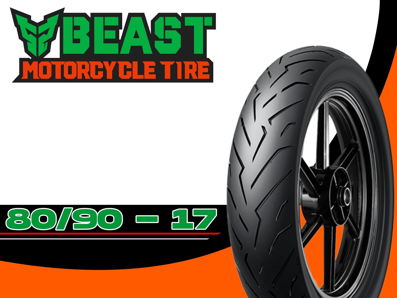 BEAST TIRE 80/90-17 FLASH 4PR TL