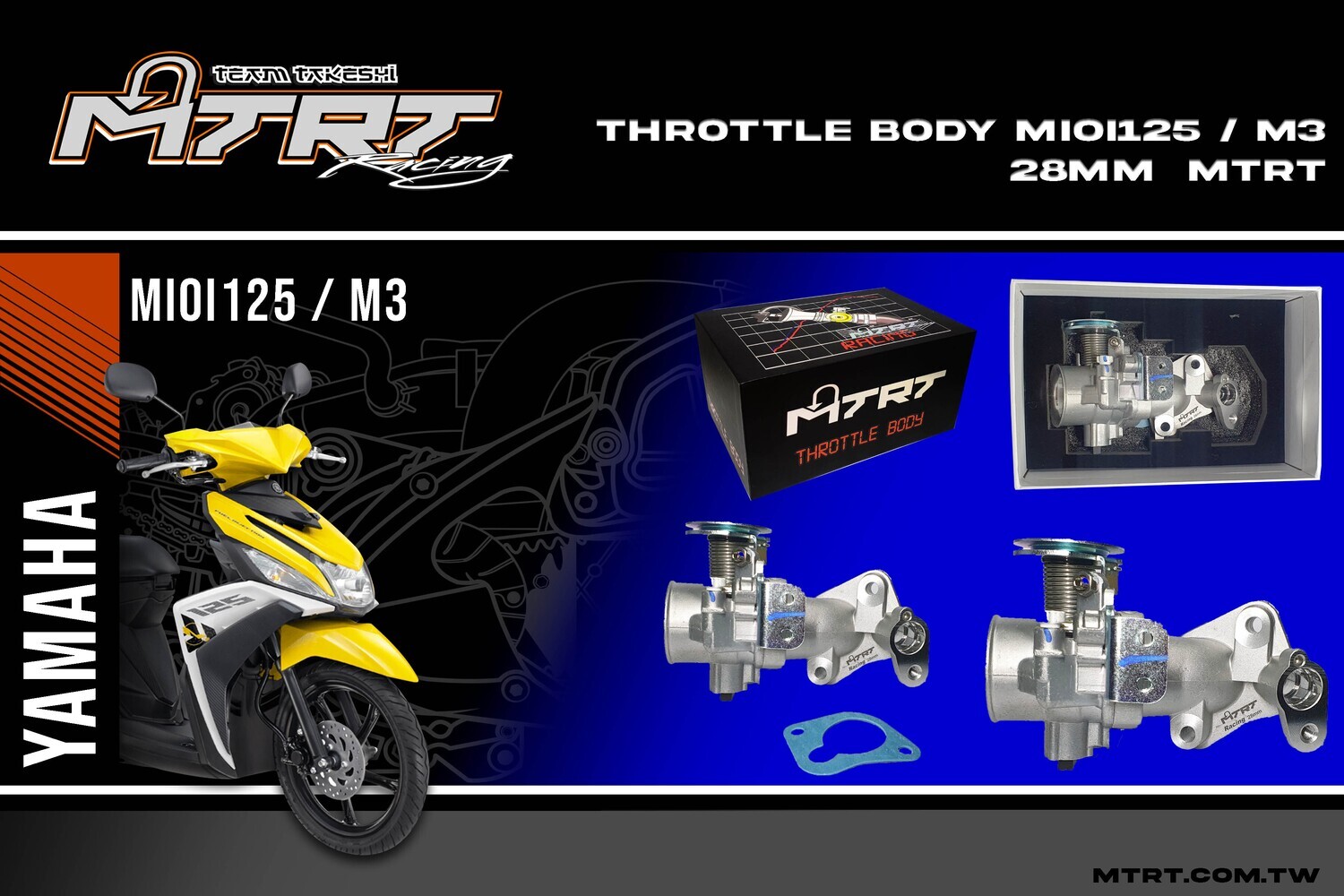 THROTTLE BODY MIOi125M3 28mm MTRT