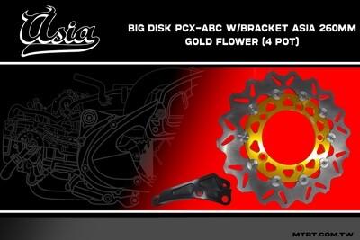 BIG DISK PCX-ABS W/BRACKET ASIA 260MMGOLD FLOWER (4 POT)