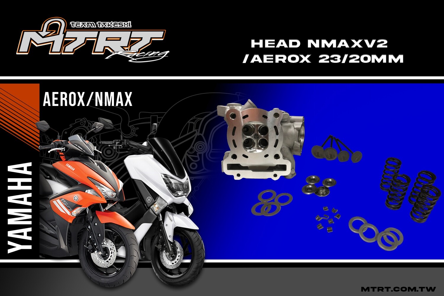 MTRT HEAD AEROX/NMAXV2 MODEL SIZE 23/20MM