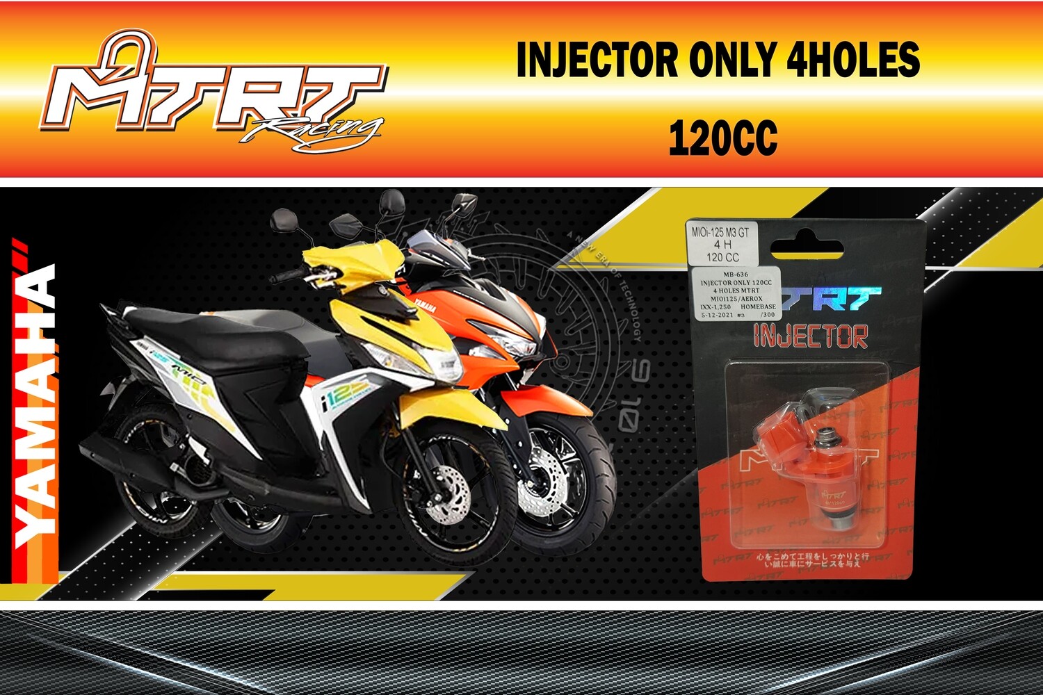 INJECTOR ONLY 4HOLES MIOi125/AEROX 120CC MTRT