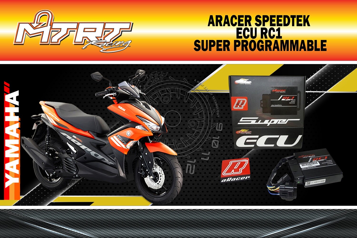ARACER SPEEDTEK ECU RC1 SUPER PROGRAMMABLE With EASY JOINT Yamaha AEROX