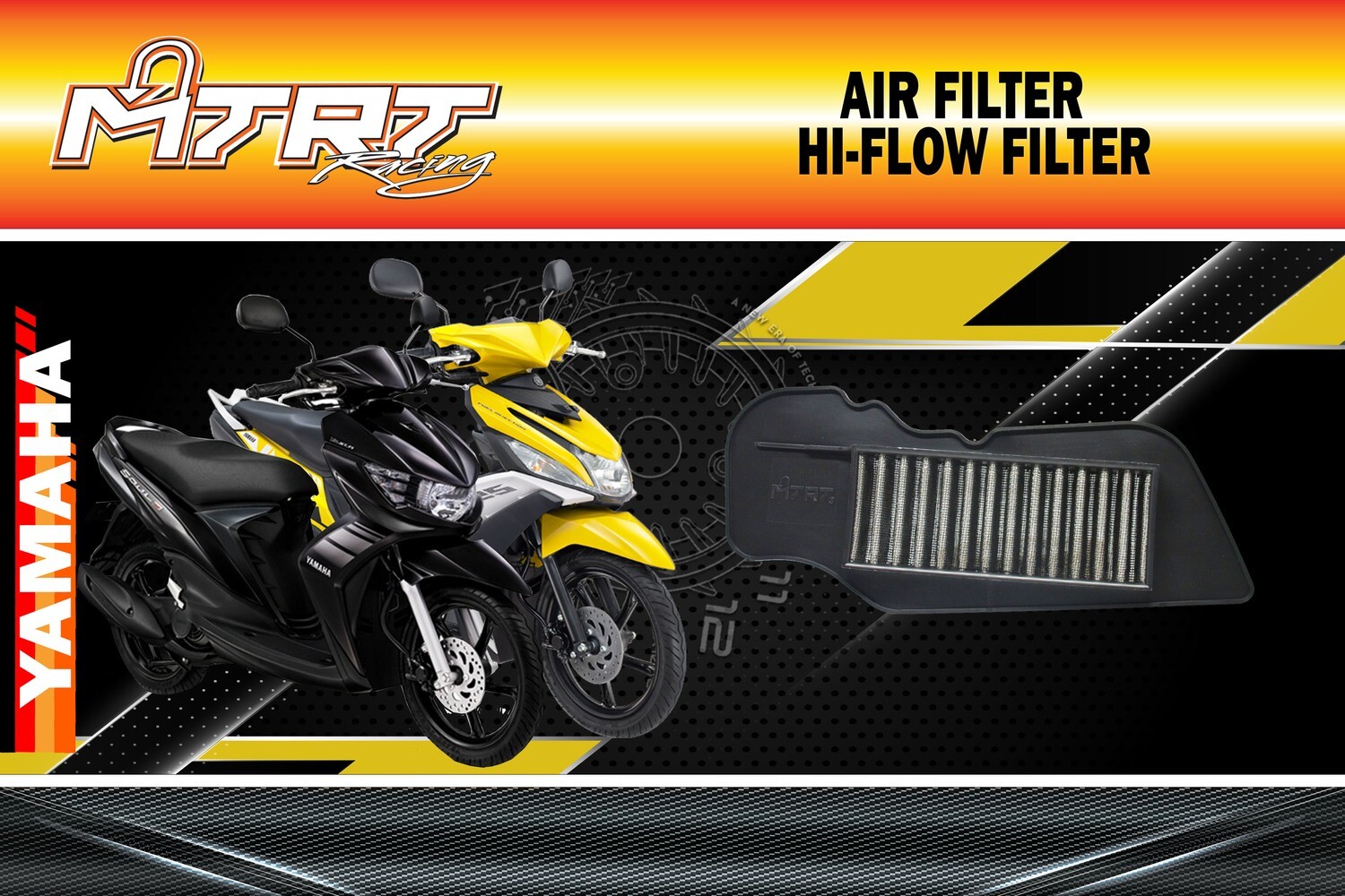 AIR FILTER MIOi125 "MTRT" Hi-flow filter