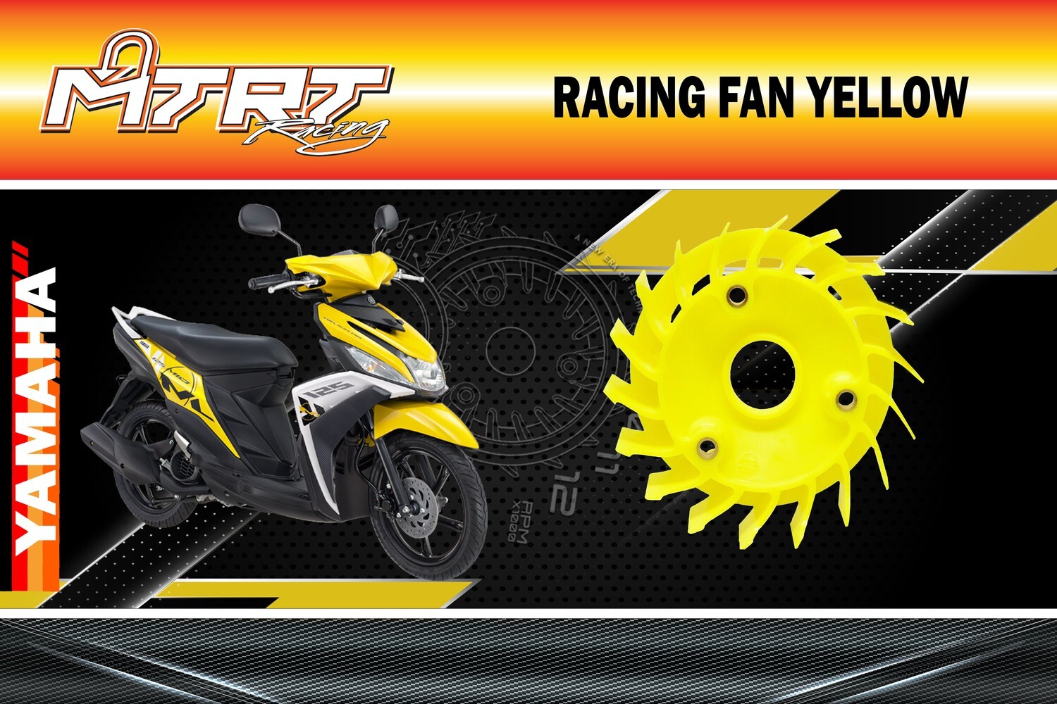 RACING FAN MIOI 125/ M3 YELLOW MTRT