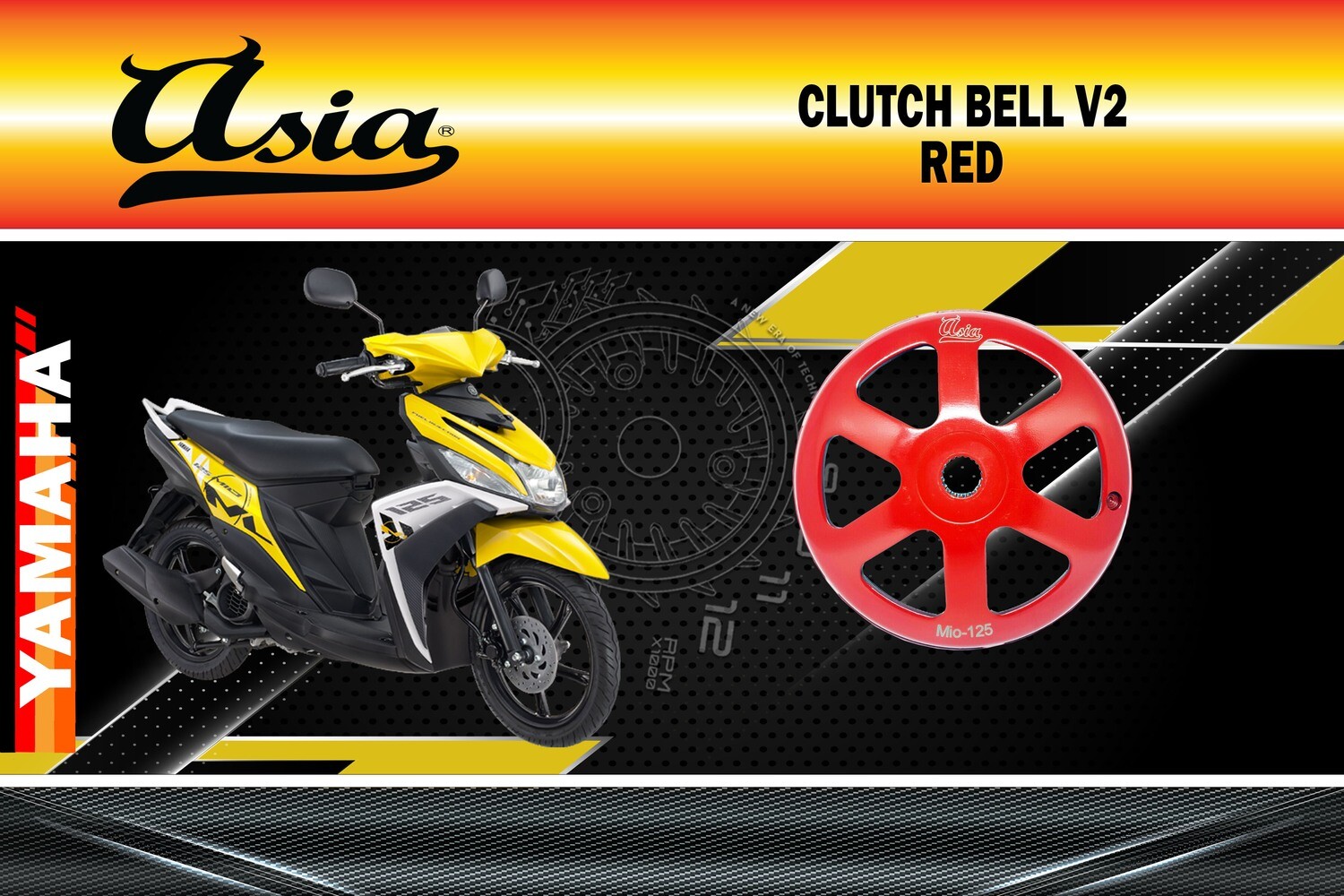 CLUTCH BELL V2 M3 MIOi125 RED ASIA