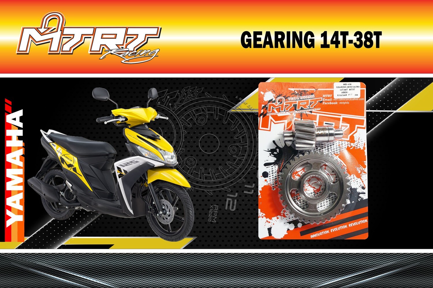 MTRT GEARING MIOi125-M3 14T-38T