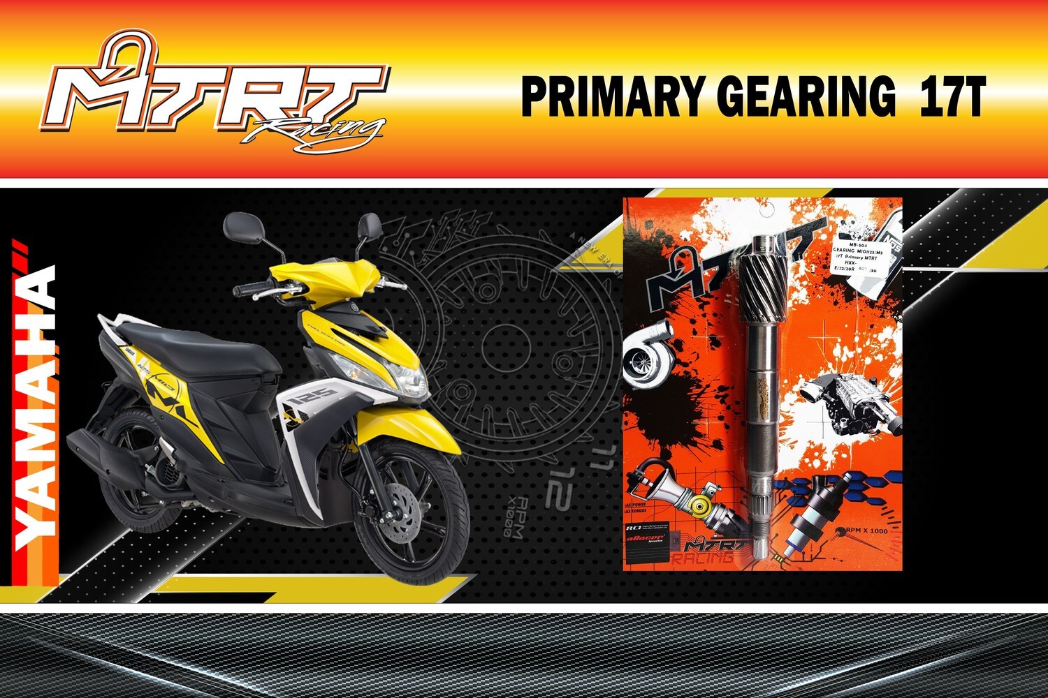 MTRT PRIMARY GEARING MIOi125-M3 17T