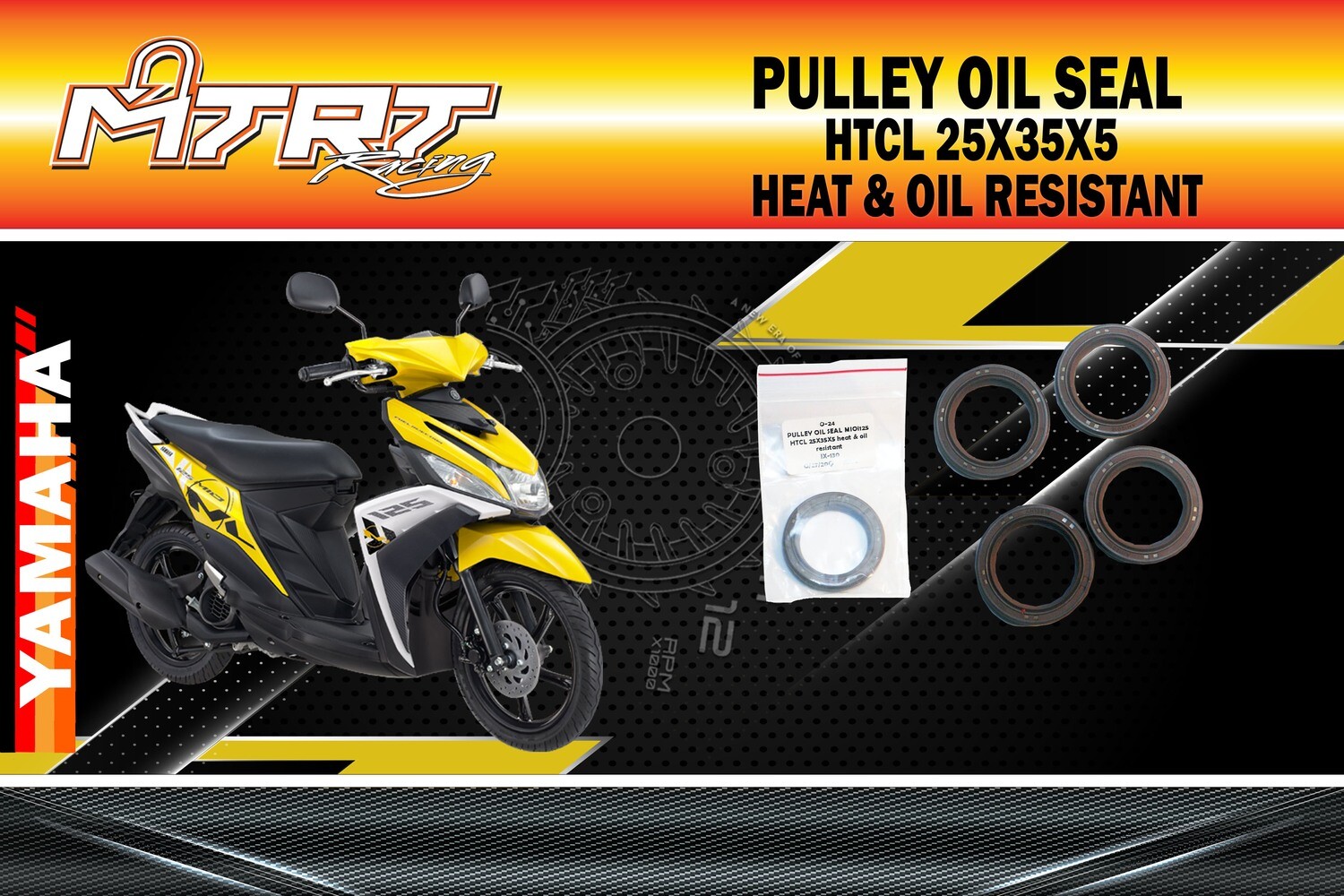 PULLEY OIL SEAL MIOi125 HTCL 25X35X5 heat &amp; oil resistant