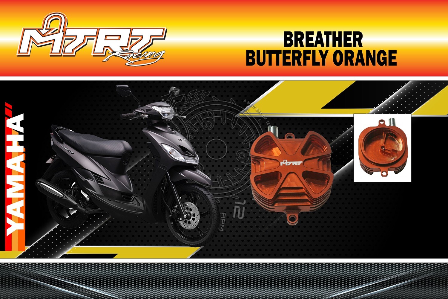 BREATHER COVER MIO 4v MTRT Orange BUTTERFLY