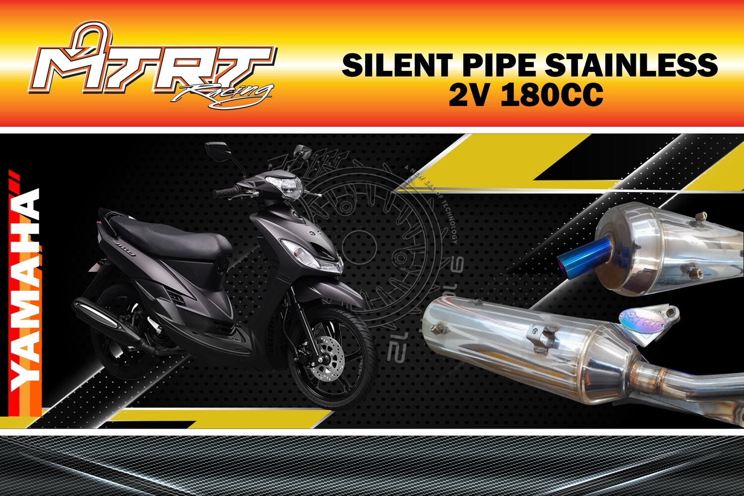 SILENT PIPE STAINLESS MIO 2V 180CC MIO MTRT