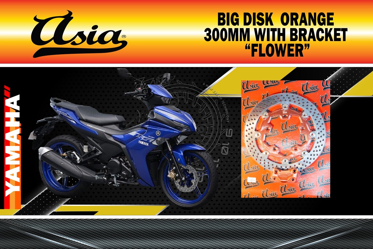 BIG DISK SNIPER Mxking ORANGE 300MM w/bracket  ASIA &quot;FLOWER&quot;