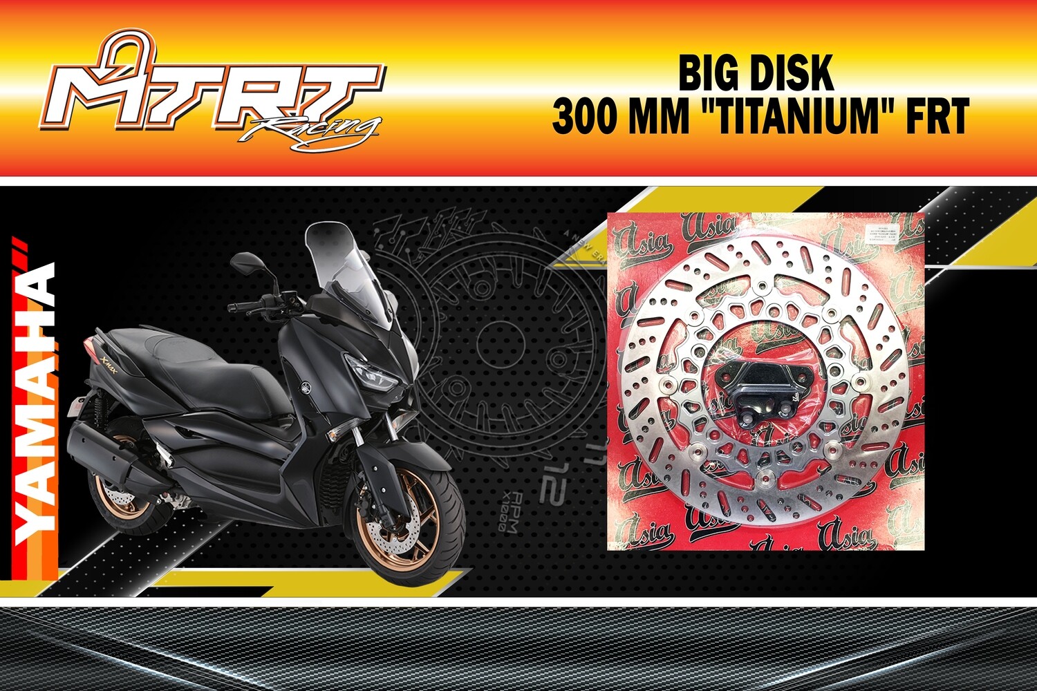 BIG DISK XMAX300  ASIA 300mm &quot;TITANIUM&quot; FRT