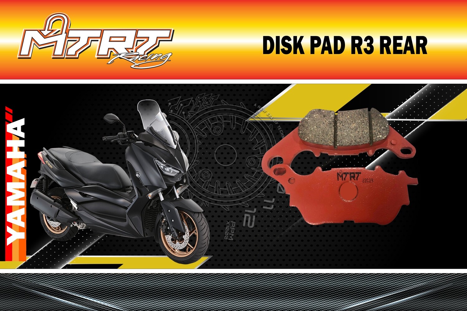 DISK PAD R3 REAR XMAX REAR MTRT