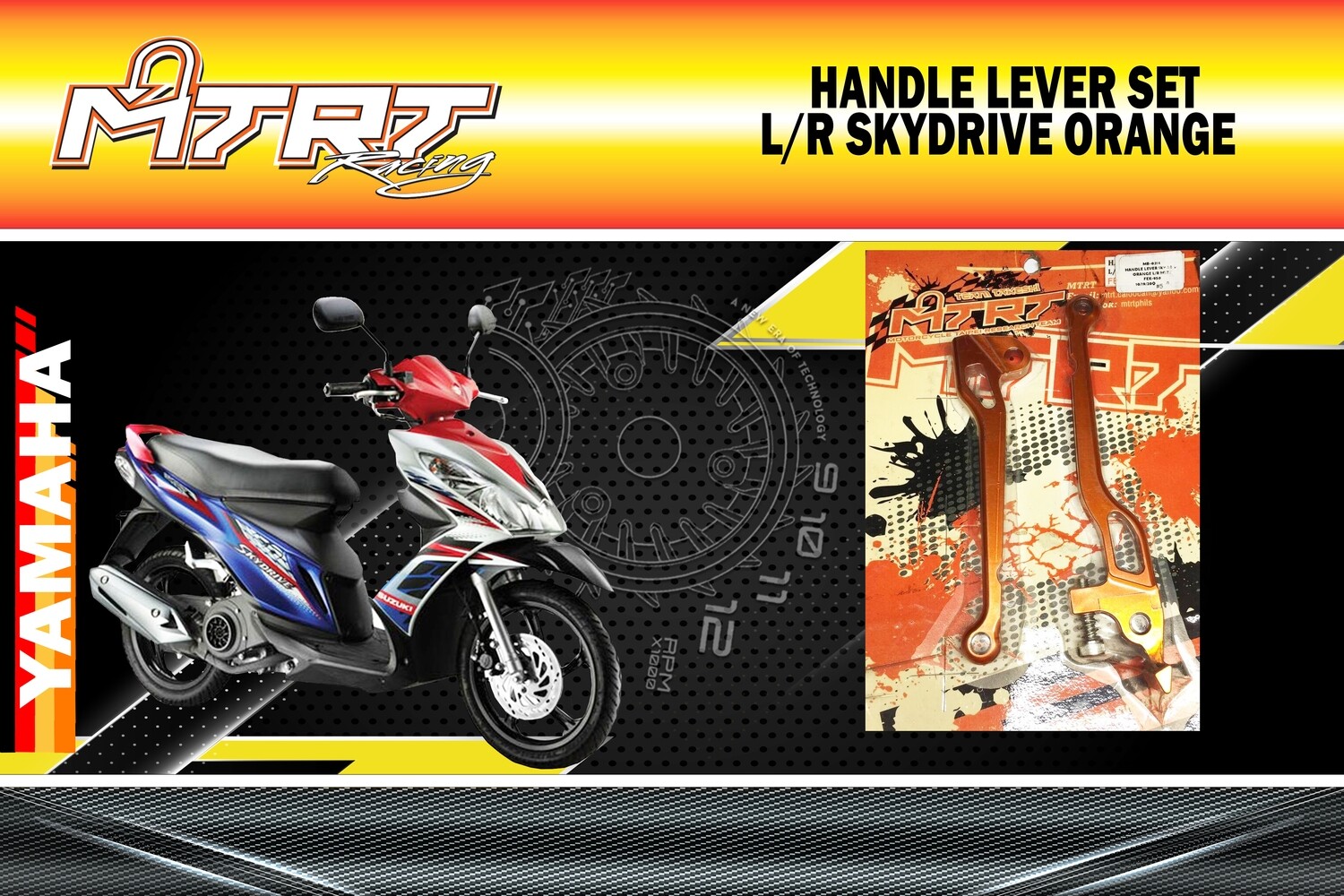 HANDLE LEVER Set  L/R  Skydrive  ORANGE MTRT (updated)