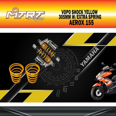 VOPO SHOCK AEROX155 YELLOW 305MM W/EXTRA SPRING