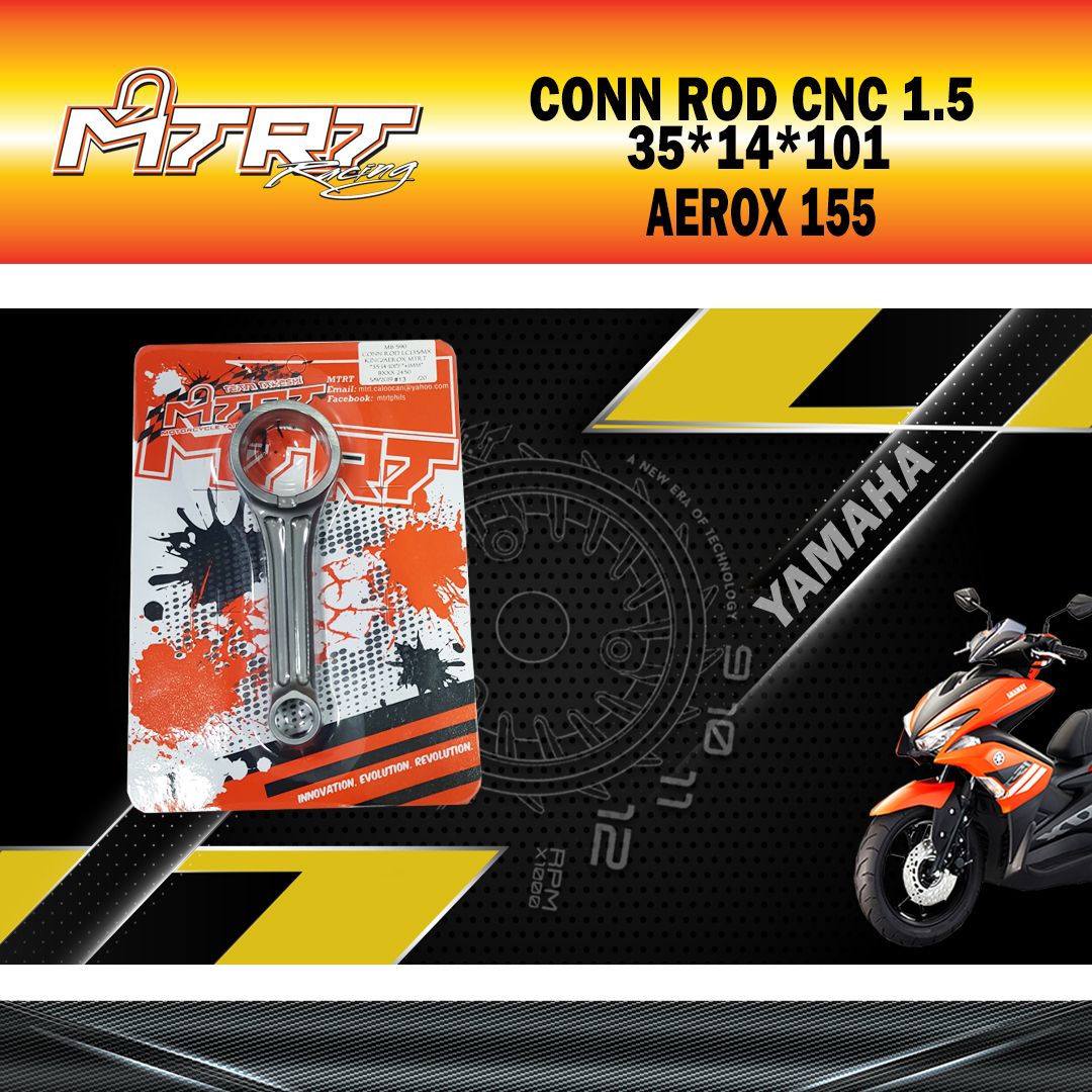 CONN ROD MXKING/SNIPER150/AEROX155 CNC +1mm  35*14*101 MTRT