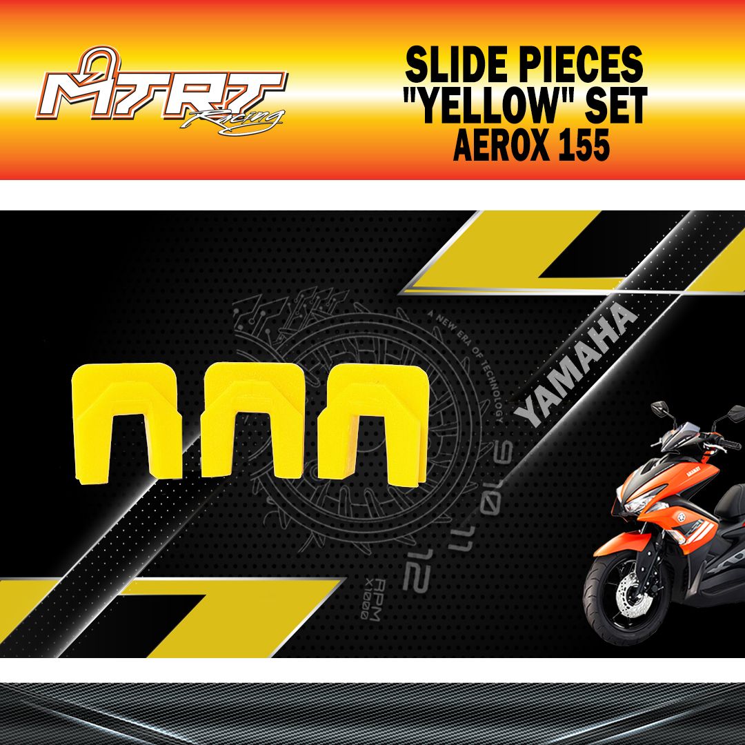 SLIDE PIECES &quot;YELLOW&quot;  NMAX155/AEROX155 SET MTRT