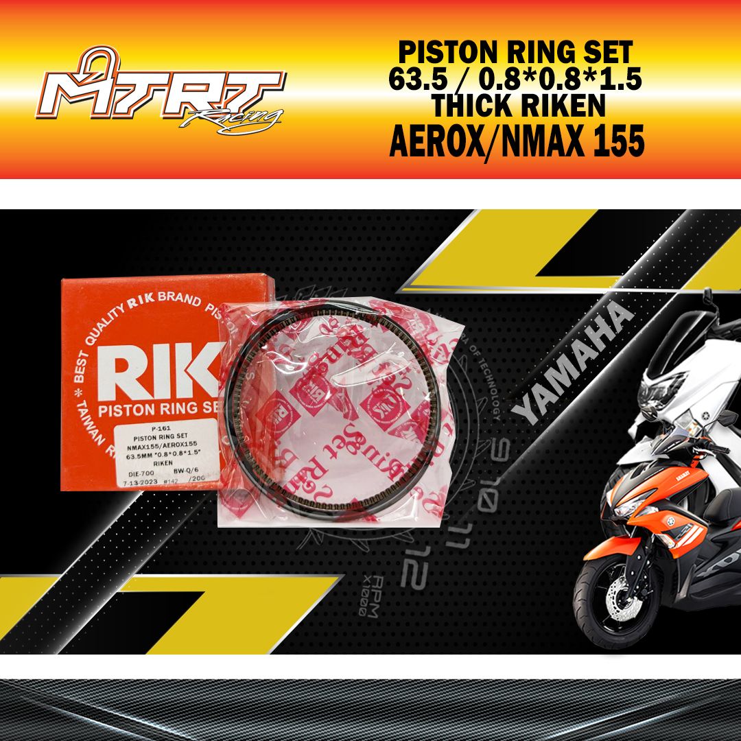 PISTON RING 63.5MM 0.8 THICK RIKEN FOR NMAX/AEROX