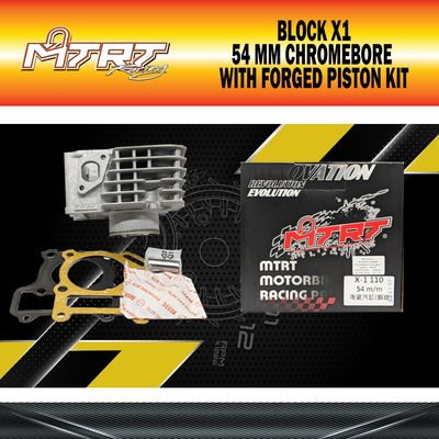 BLOCK X1 54MM Chromebore w/FORGED PISTON KIT MTRT