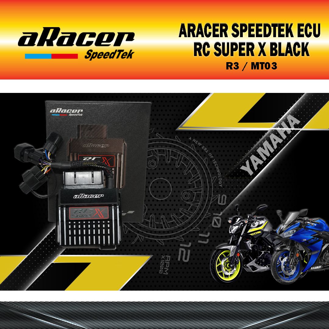 ARACER SPEEDTEK ECU RC SUPER X BLACK | R3 (2015-2018)/MT03 (2016)
