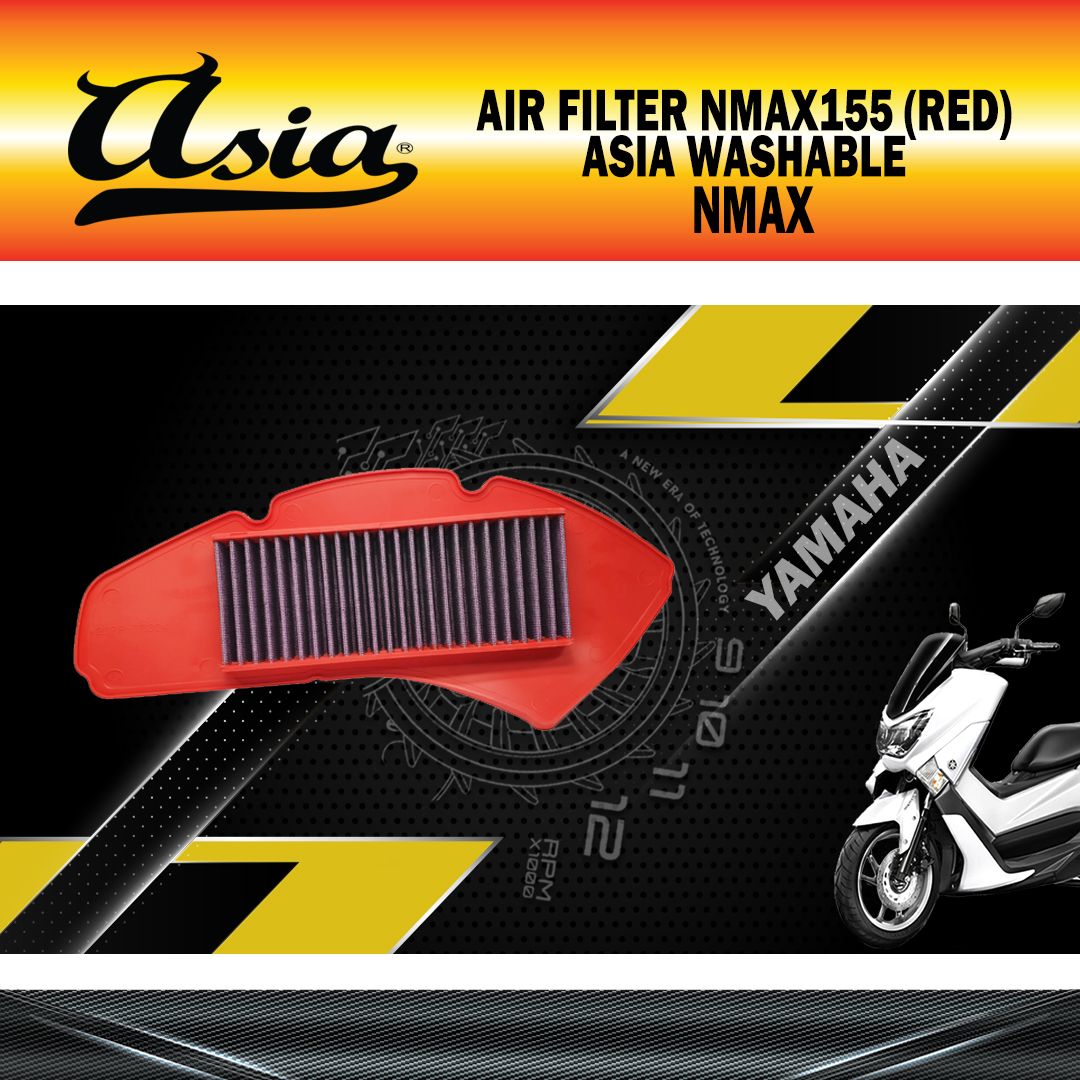 AIR FILTER NMAX155  (RED) ASIA WASHABLE