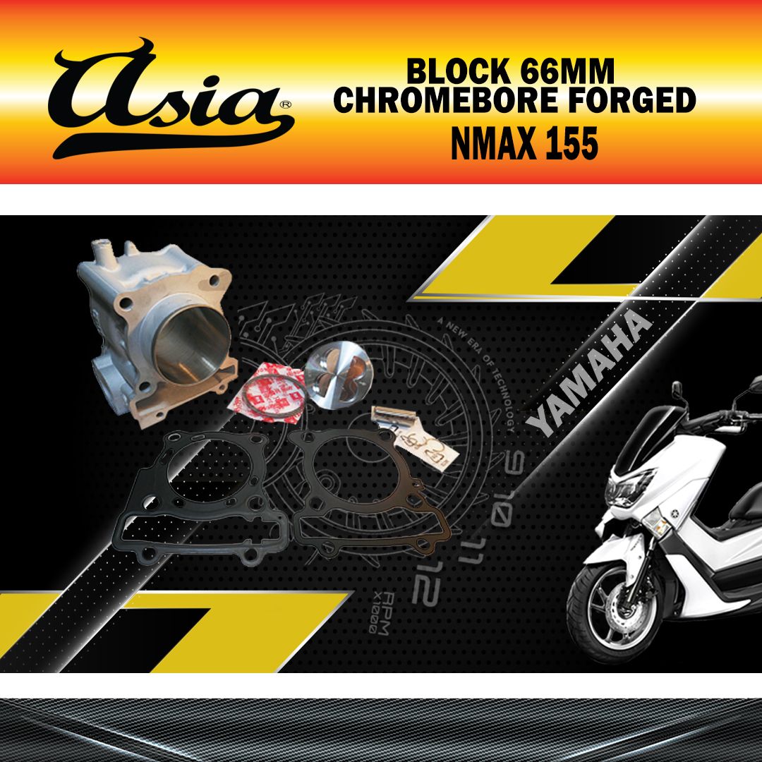 BLOCK NMAX155 66MM CHROMEBORE FORGED ASIA