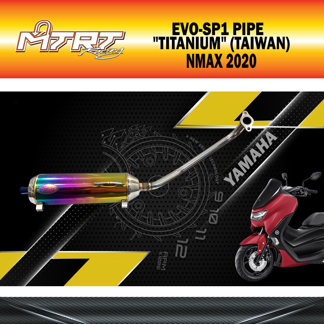 EVO-SP1 PIPE NMAX2020 &quot;TITANIUM&quot; MTRT (TAIWAN)